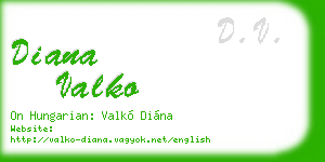 diana valko business card