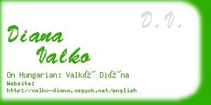 diana valko business card